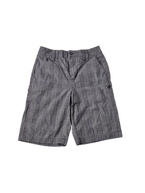 Hurley Men's Gray and Black Plaid Shorts Size 30